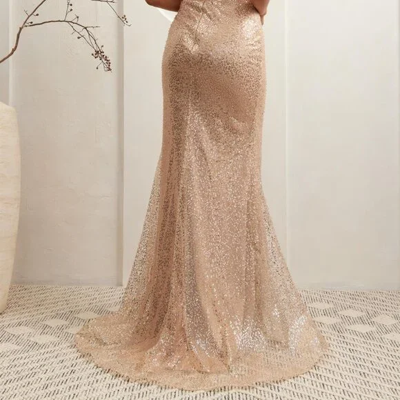 NEW FORMAL SLEEVELESS SHEATH BEADED DRESS W/ ILLUSION BOAT NECKLINE AC AG0111